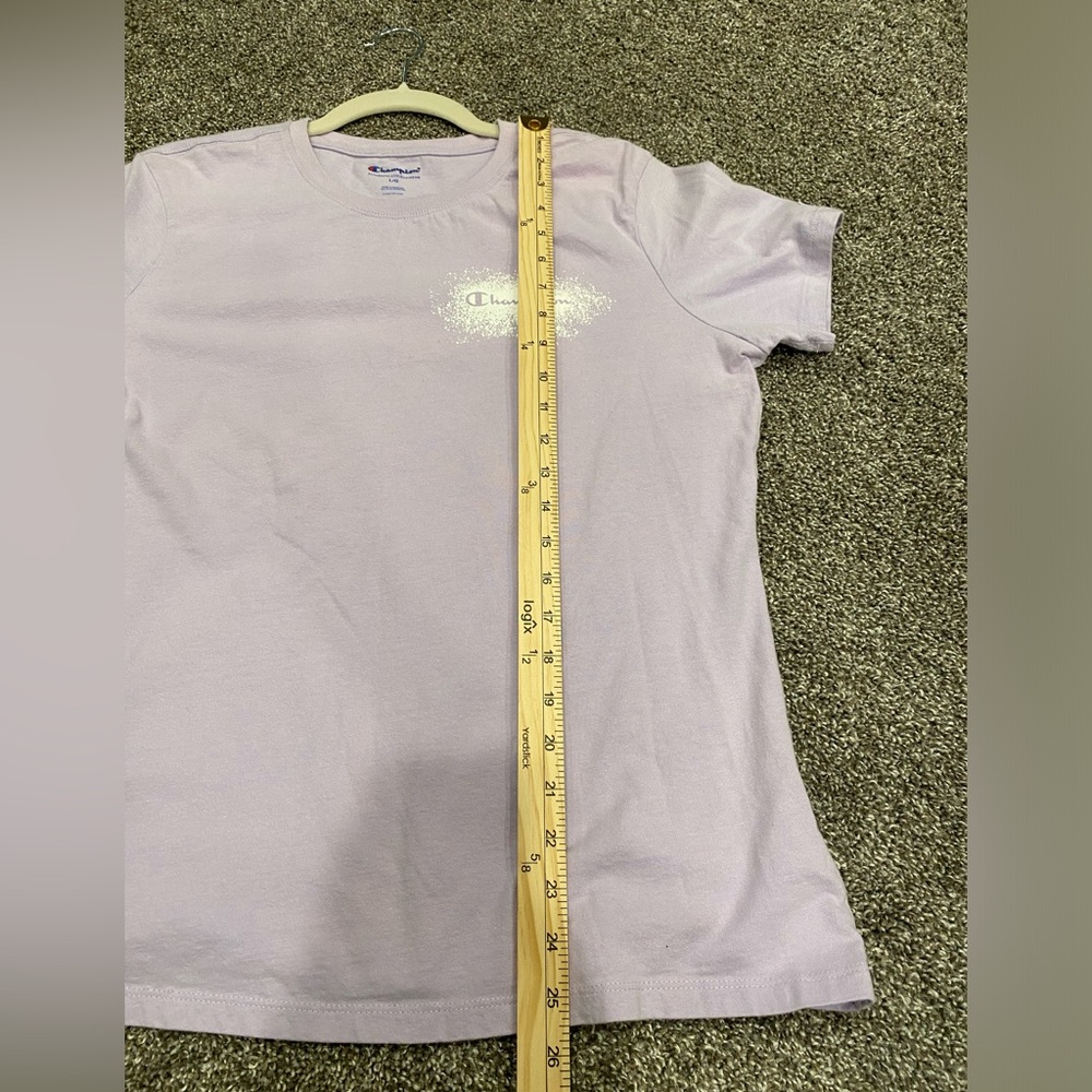 Champion Paint Splatter Logo Tee Purple - Picture 5 of 7